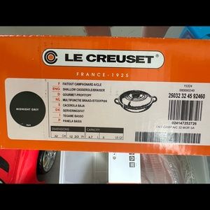 Le Creuset braiser midnight grey never opened!